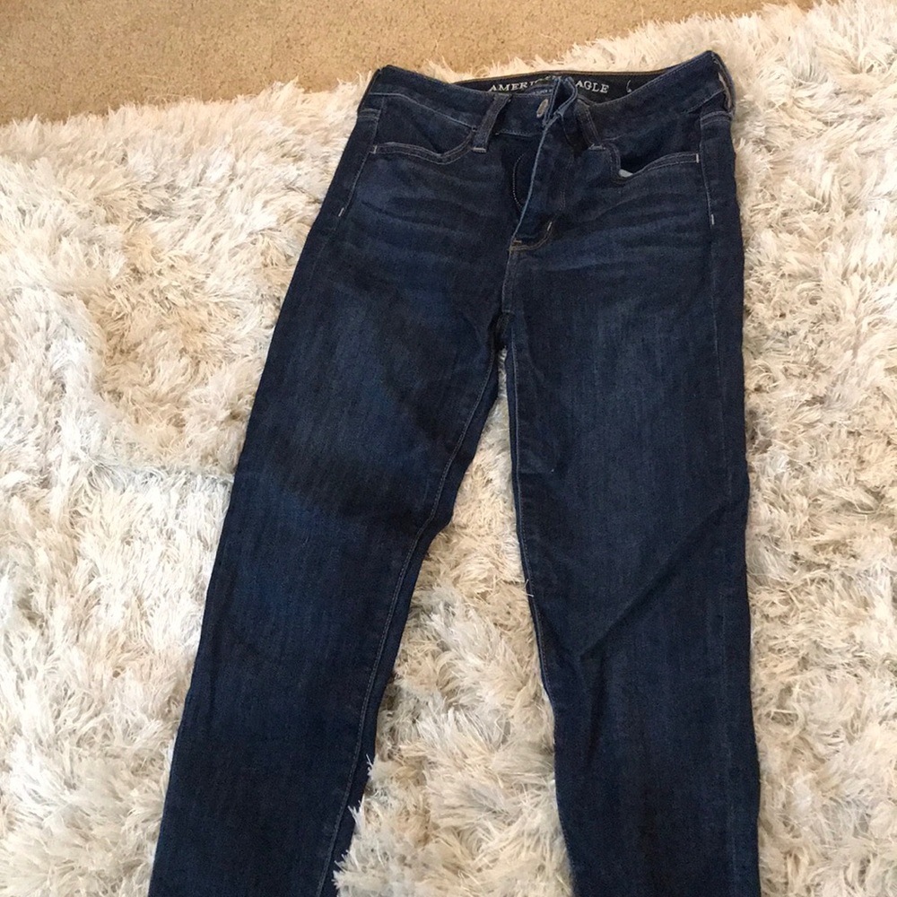 Barely worn dark blue skinny jeans